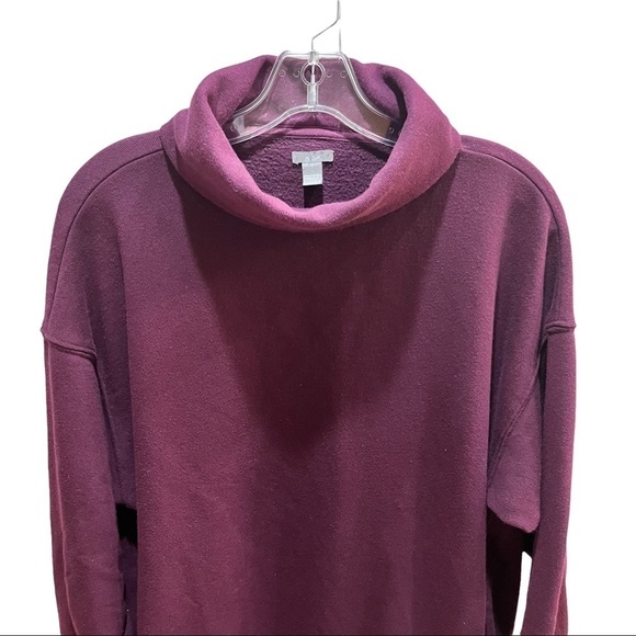 Aerie Maroon Turtleneck Oversized Athleisure Sweatshirt Sz S - Picture 3 of 13
